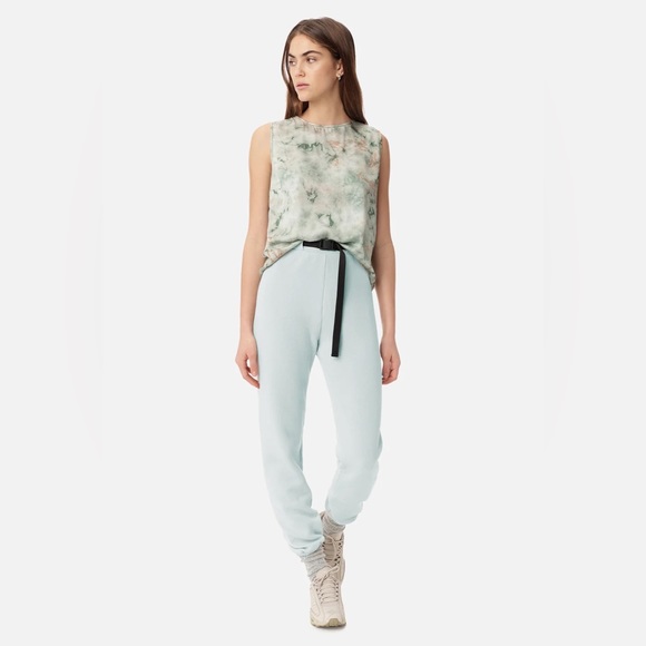John Elliott BELTED VINTAGE FLEECE SWEATPANTS - SKY - Picture 1 of 13
